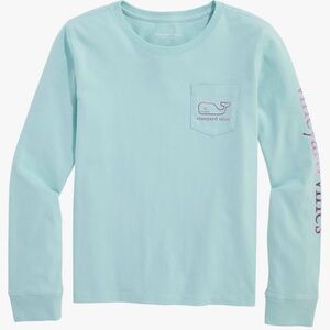Vineyard Vines Aqua Long Sleeve Shirt